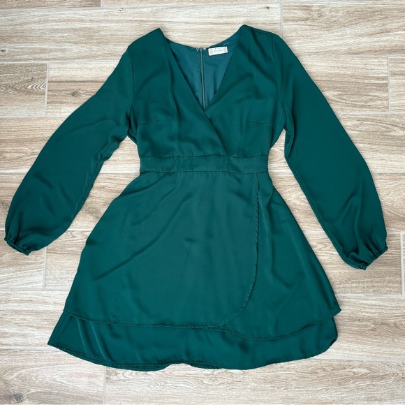 Altar'd State Green Long Sleeve Dress - Picture 2 of 14